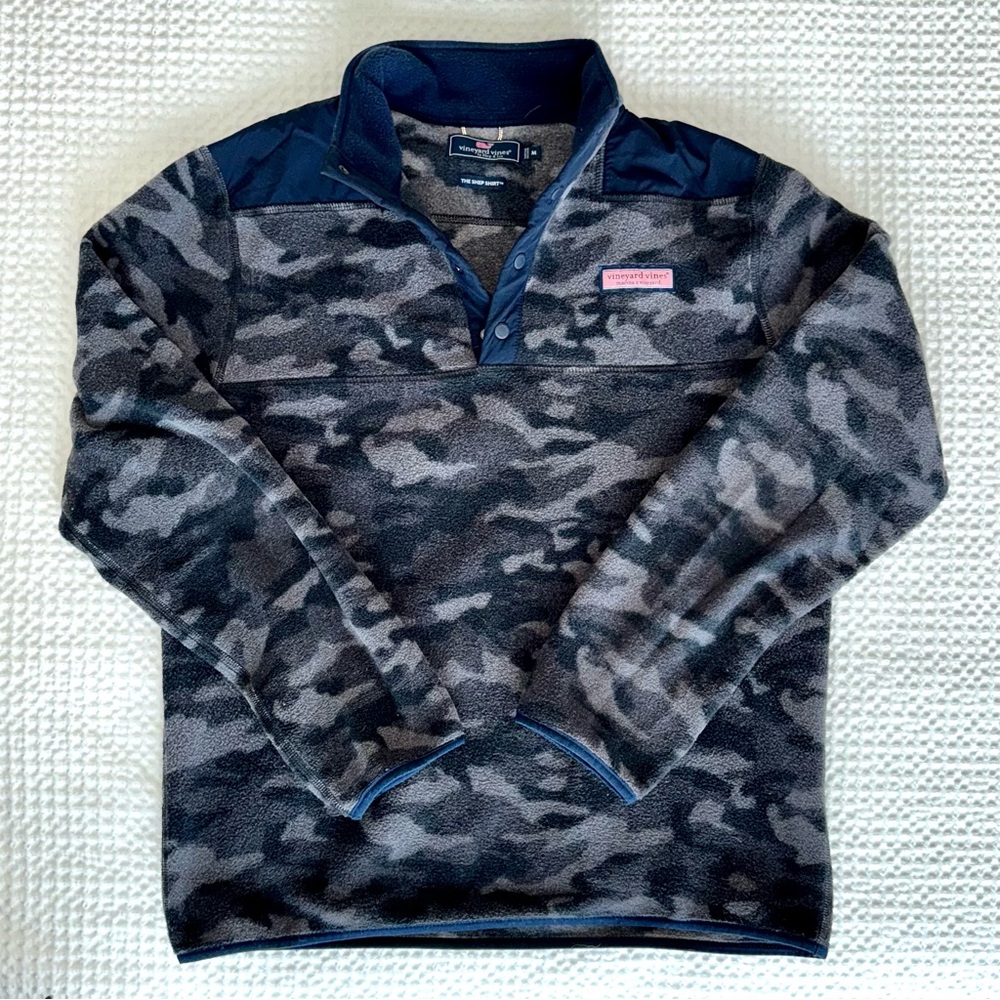 Vineyard Vines Camo Fleece Shep Shirt - Harbor Camo, Men’s Medium